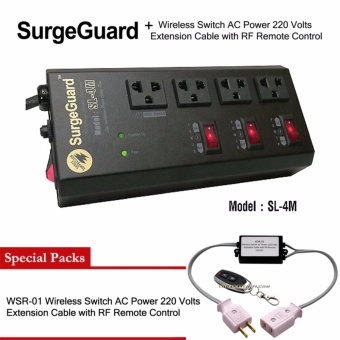 SurgeGuard SL-4M+WSR-01 เครื่องกรองไฟ กันไฟกระชาก ปลั๊กไฟ รางปลั๊กไฟ ปลั๊กสำหรับเครื่องเสียง ปลั๊กสำหรับทีวี โฮมเธียร์เตอร์