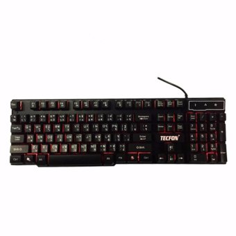 ประเทศไทย TECFON Keyboard Backlight Gaming คีย์บอร์ด เรืองแสง รุ่น SX-A8 (Black)
