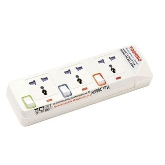 Toshino รางปลั๊กไฟกันไฟกระชาก 3 ช่อง 4.5 เมตร 3 สวิตช์ รุ่น E-9135T(White) ขาย Toshino รางปลั๊กไฟกันไฟกระชาก 3 ช่อง 4.5 เมตร 3 สวิตช์ รุ่น E-9135T(White)