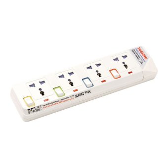 Toshino รางปลั๊กไฟกันไฟกระชาก 4 ช่อง 4 สวิตช์ 2.7 เมตร E-914 - White