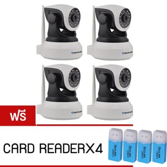 VSTARCAM Eye4 กล้องวงจรปิด IP Camera รุ่น C7824 รองรับ SD CARD 64G1.0 Mp and IR Cut WIP HD ONVIF แพ็ค4 ชิ้น (สีขาว/ดำ) แถมฟรี CARDREADERแพ็ค4 ชิ้น VSTARCAM Eye4 กล้องวงจรปิด IP Camera รุ่น C7824 รองรับ SD CARD 64G1.0 Mp and IR Cut WIP HD ONVIF แพ็ค4 ชิ้น (สีขาว/ดำ) แถมฟรี CARDREADERแพ็ค4 ชิ้น
