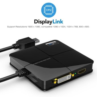 Wavlink USB 3.0 to DVI / VGA / HDMI Graphics Adapter with GigabitEthernet Port Dual Head Multi-Display DisplayPort HDMI up to2560x1440 DVI/ VGA to 2048x1152/1920x1200 Supports Windows Mac OS X- intl Wavlink USB 3.0 to DVI / VGA / HDMI Graphics Adapter with GigabitEthernet Port Dual Head Multi-Display DisplayPort HDMI up to2560x1440 DVI/ VGA to 2048x1152/1920x1200 Supports Windows Mac OS X- intl