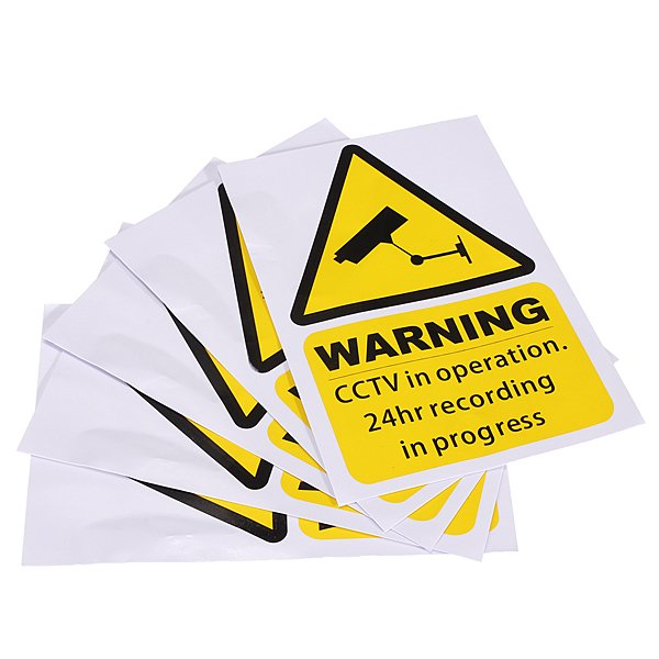 สติ้กเกอร์ติดหน้าต่าง Window Warning Stickers Signs Decal CCTV InOperation Security Camera Home 5 ชิ้น สติ้กเกอร์ติดหน้าต่าง Window Warning Stickers Signs Decal CCTV InOperation Security Camera Home 5 ชิ้น