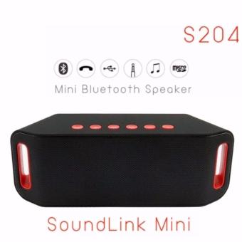 Wireless Speaker Mini Bluetooth Speaker Super Bass ลำโพงบลูธูท รุ่นS204 (สีดำ)