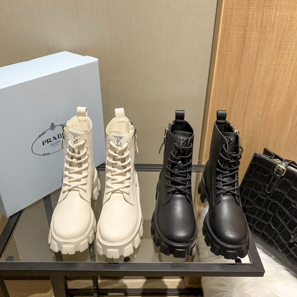 Mr Qiu dong 2021 new fashion Martin black double zipper short boots boots web celebrity thick bottom with ladies boots ราคา  2,310 บาท*ส่งฟรี