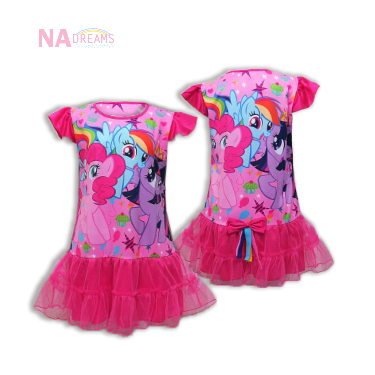 My Little Pony ชุดกระโปรงเด็กหญิง 3 - 5 ปี ชุดเดรสเด็กผู้หญิง โพนี่ My Little Pony จาก NADreams รุ่นเด็กเล็ก ราคา 149 บาท*ส่งฟรี