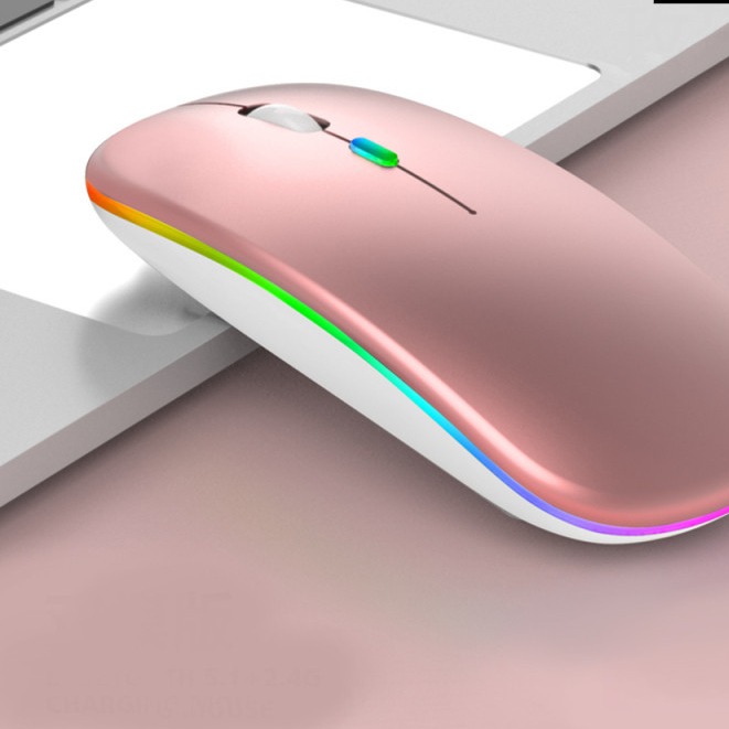 เมาส์ไร้สาย M1 (มีแบตในตัว) (ปุ่มเงียบ) (มีปุ่มปรับความไวเมาส์ DPI 1000-1600) มี (Premium Optical Light ใช้งานได้เกือบทุกสภาพผิว) Rechargeable Wireless Mouse M1