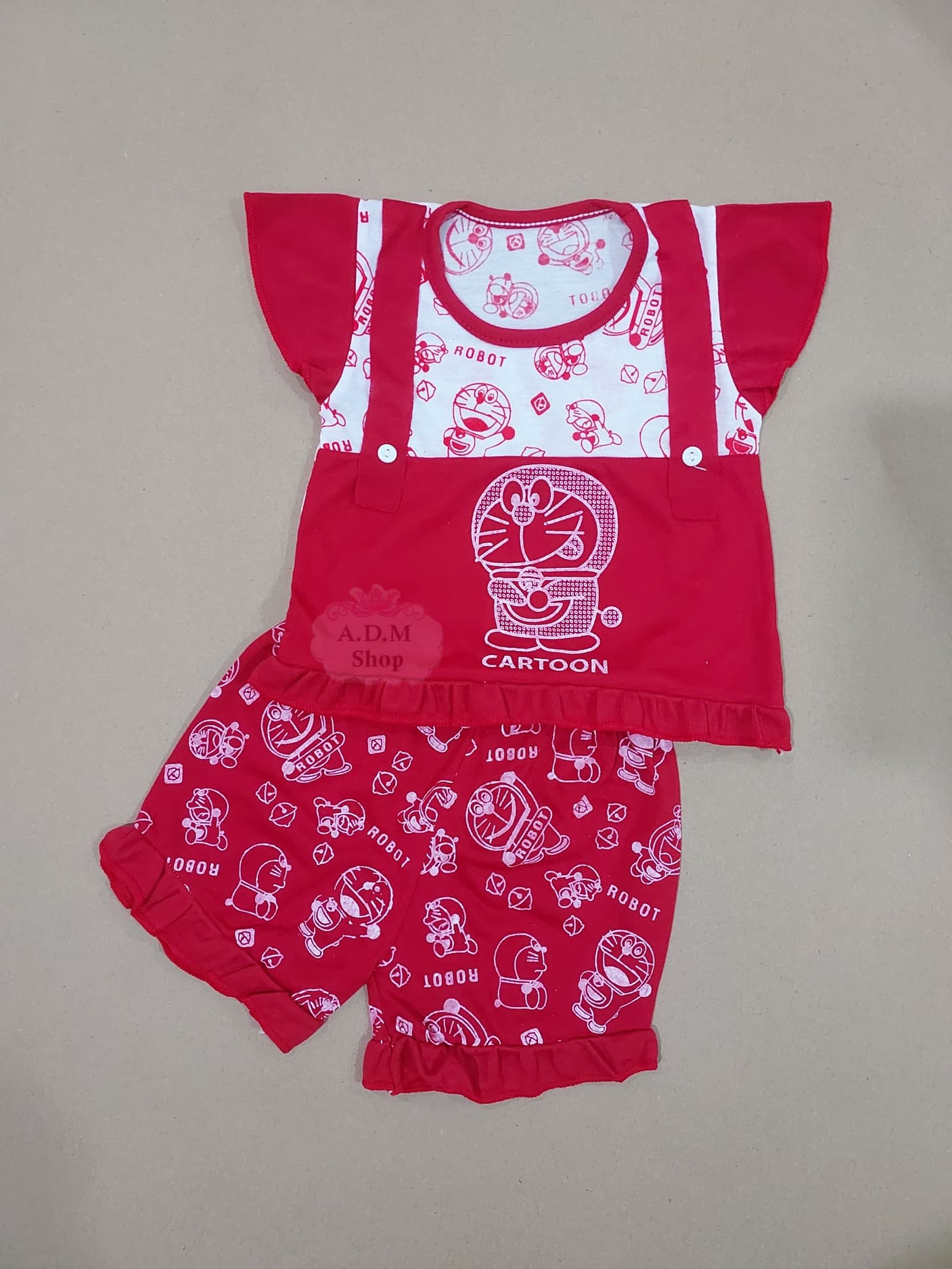 เสื้อผ้าเด็ก ชุดเด็กหญิง ลายการ์ตูน ไซส์ S อายุ 2 เดือน - 1 ขวบ