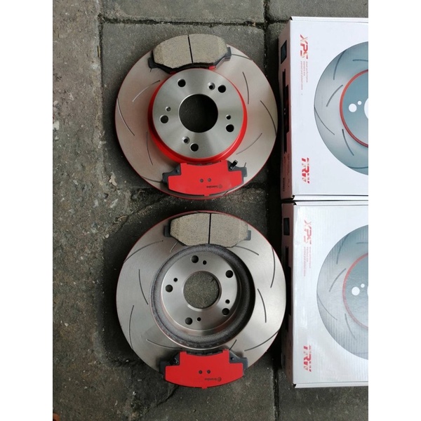 จานเบรคหน้าTRW xps สำหรับHonda civic FC FK ปี2017-2021 ขนาด 282 พร้อมผ้าเบรคBrembo ceramic จานเบรคหน้า1 คู่ ราคา 999 บาท*ส่งฟรี