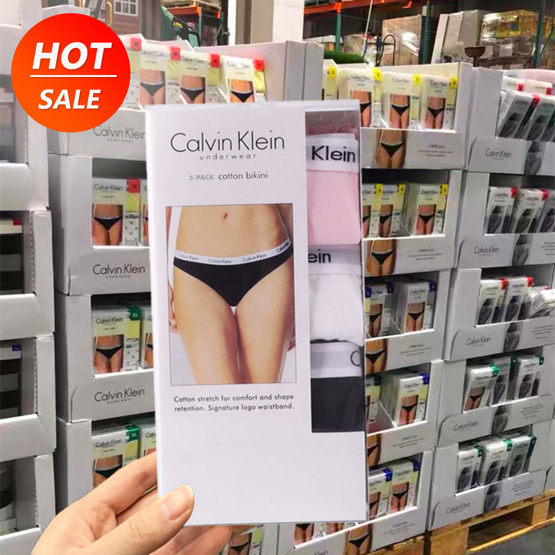 calvin klein  กางเกงในผู้หญิง ck 1กล่อง 3ตัว กางเกงในแบรนด์แท้100% เนื้อผ้าฝ้ายใส่สบาย สีและแบบตามภาพ สินค้าพร้อมส่ง