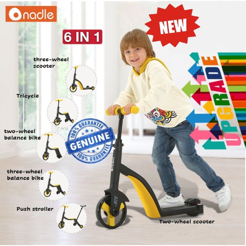 Scooter 6 IN1 สกู๊ตเตอร์​ Nadle TF3-1​ PRO​ Rider Tricycle ​Scooter รถเข็น​เด็ก​ จักรยาน​สามล้อ จักรยานทรงตัว  รถขาไถ​