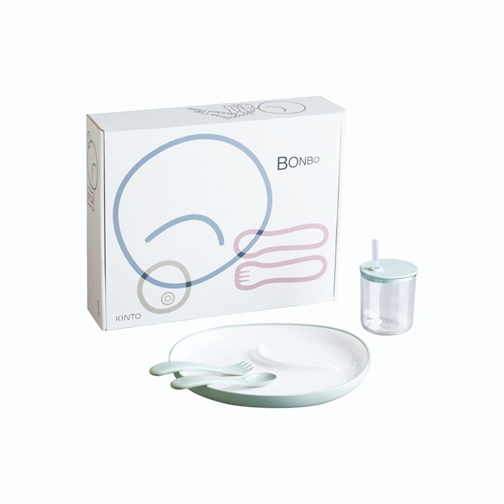 ชุดทานอาหารพลาสติกสำหรับเด็ก KINTO BONBO 4pcs set blue gray ราคา 1,480 บาท*ส่งฟรี