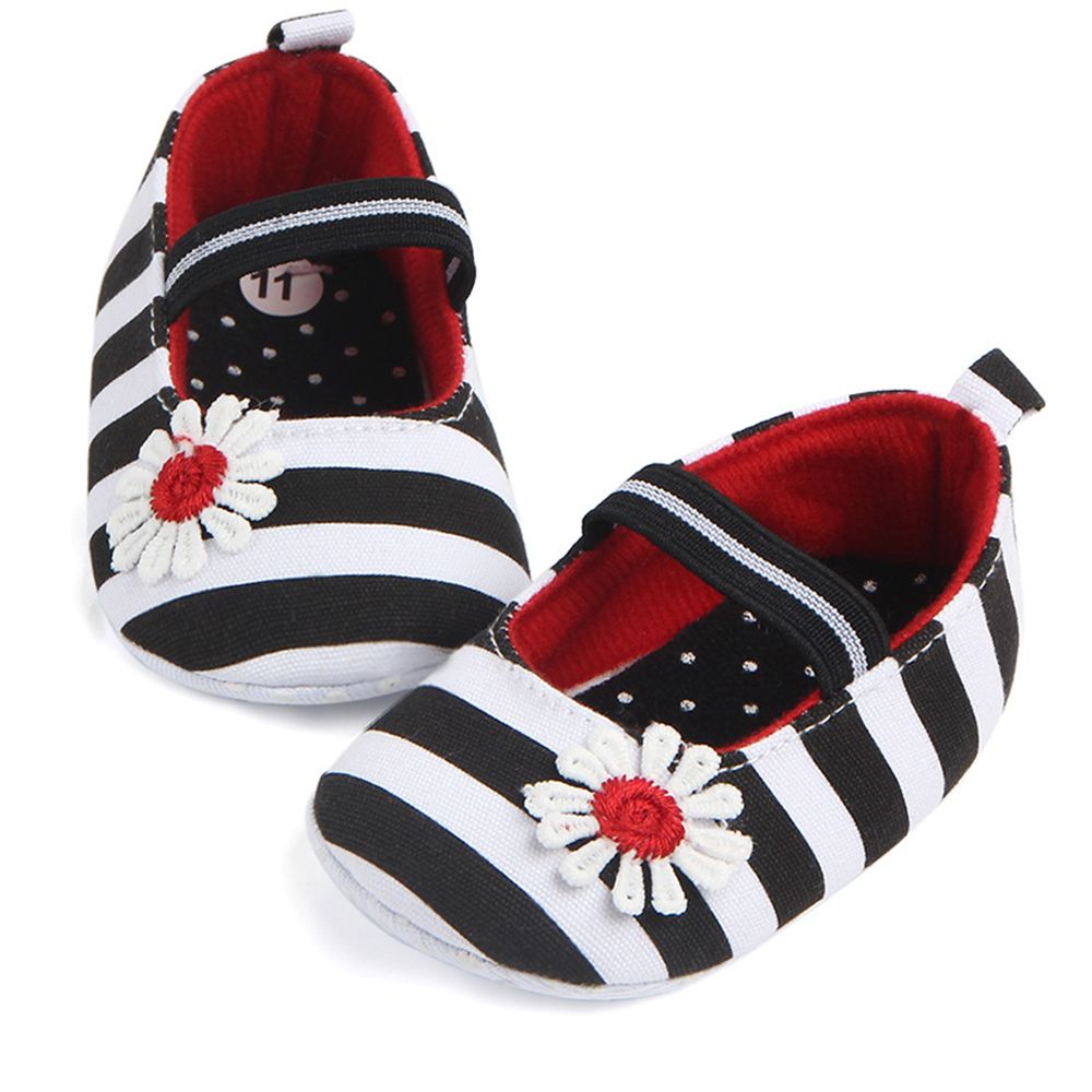 MQSDL ล้อรถเข็นเด็กทารกน่ารักสาวหวานเด็กรองเท้ารองเท้ามีโบว์สำหรับเด็กนุ่มเดินครั้งแรก Anti-Slip