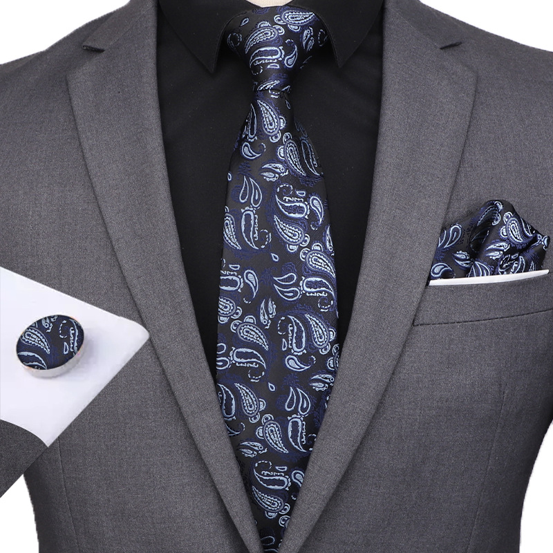 New Polyester Silk Arrow Men Tie Polka Dot Stripes Fashion Designer Tie for Men Business 8cm Tie Factory Customization