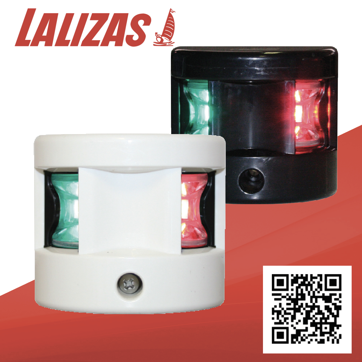 LALIZAS FOS LED 12 Bi-color light side mount ไฟเรือสองสี ยึดด้านข้าง ราคา 2,150 บาท*ส่งฟรี