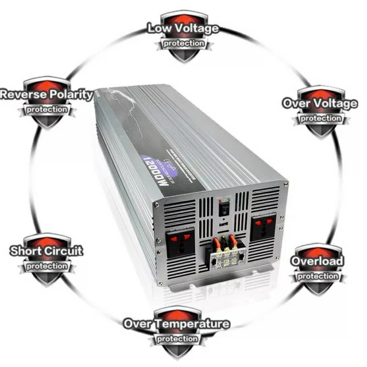 [พร้อมส่ง] อินเวอร์เตอร์ ยี่ห้อ TBE 12000W 12V Inverter Pure Sine Wave คลื่นเพียวซายน์เวฟ กระเเสไฟบริสุทธิ์ (กระเเสไฟนิ่ง) เครื่องแปลงไฟรถเป็นไฟบ้าน