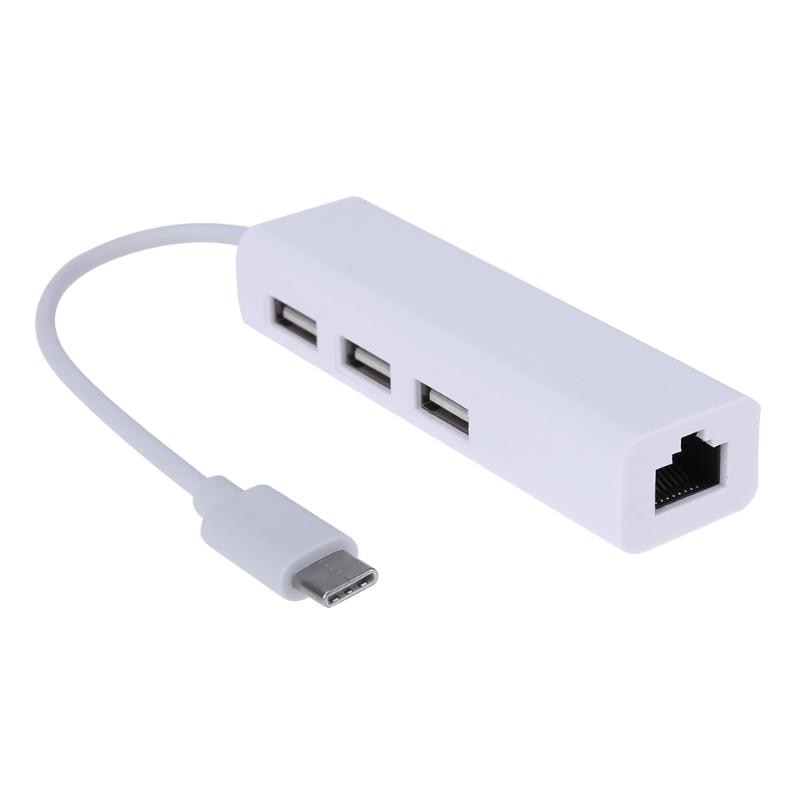 【Fashionable New Arrival】 ALLOYSEED Bộ Chuyển Đổi USB 3.1 Type-C HUB 3 Bộ Chia USB Type C Sang RJ45 Cáp Mạng Dây Chuyển Đổi Ethernet Mạng Có Dây Hab