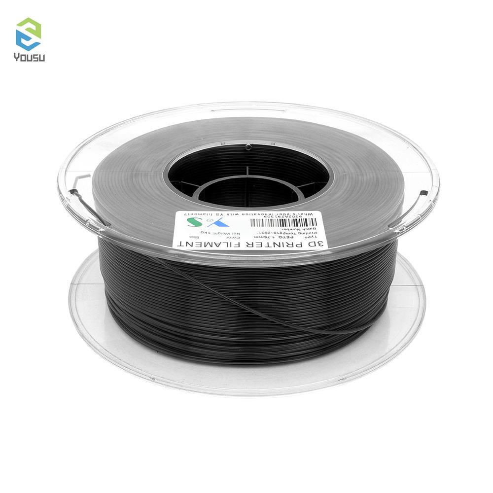 YouSu PETG Filament 3D Printer Filaments 1.75 MM Dimensional Accuracy High Tenacity 3D Printing Consumables 1KG Spool White