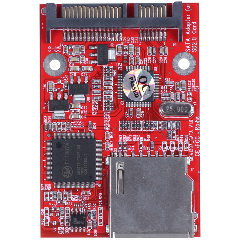 MMC SD SDHC SATA 6.35 centimeter HDD Secure Digital Conversion Adapter