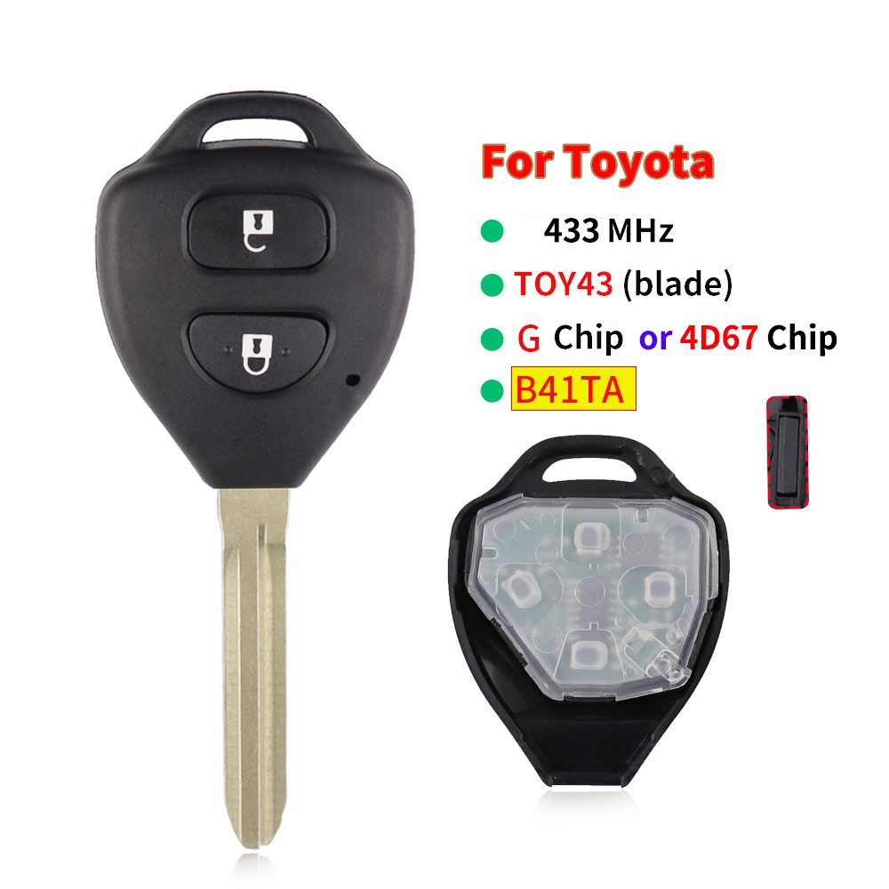 2 Toyota Corolla Camry Avalon 2006 - 2012 Remote Key Shell HYQ12BBY GQ4-29T A