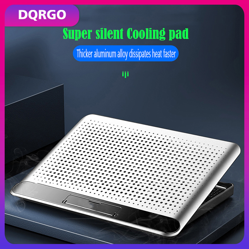 Laptop Cooling Pad Dual Usb Port Aluminum Alloy Adjustable Wind Speed Gaming Laptop Stand for 12-16 Inch