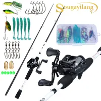 [Sougayilang Casting Fishing Full Kit 165cm Fishing Rod and 12+1BB Fishing Baitcasting Reel with Fishing Accessories Fishing Lures Fishing Set Fishing Tackle for Freshwater and Salwater,Sougayilang Ca