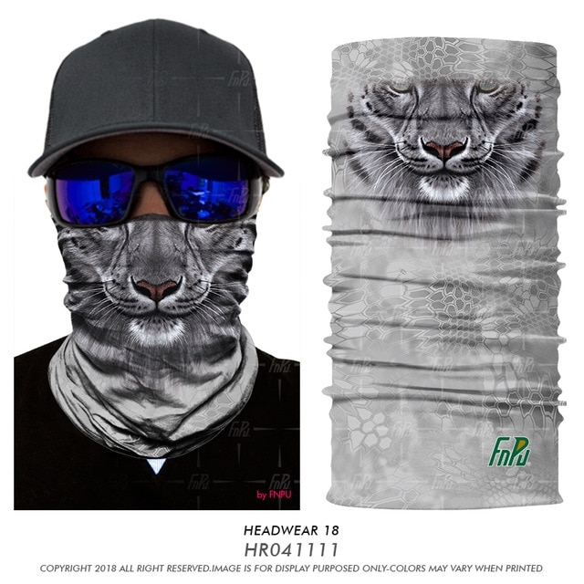 Seamless Magic ผ้าพันคอสัตว์ลิงฉลามผ้าพันคอหลอด Headband Gaiter สโนว์บอร์ด Face