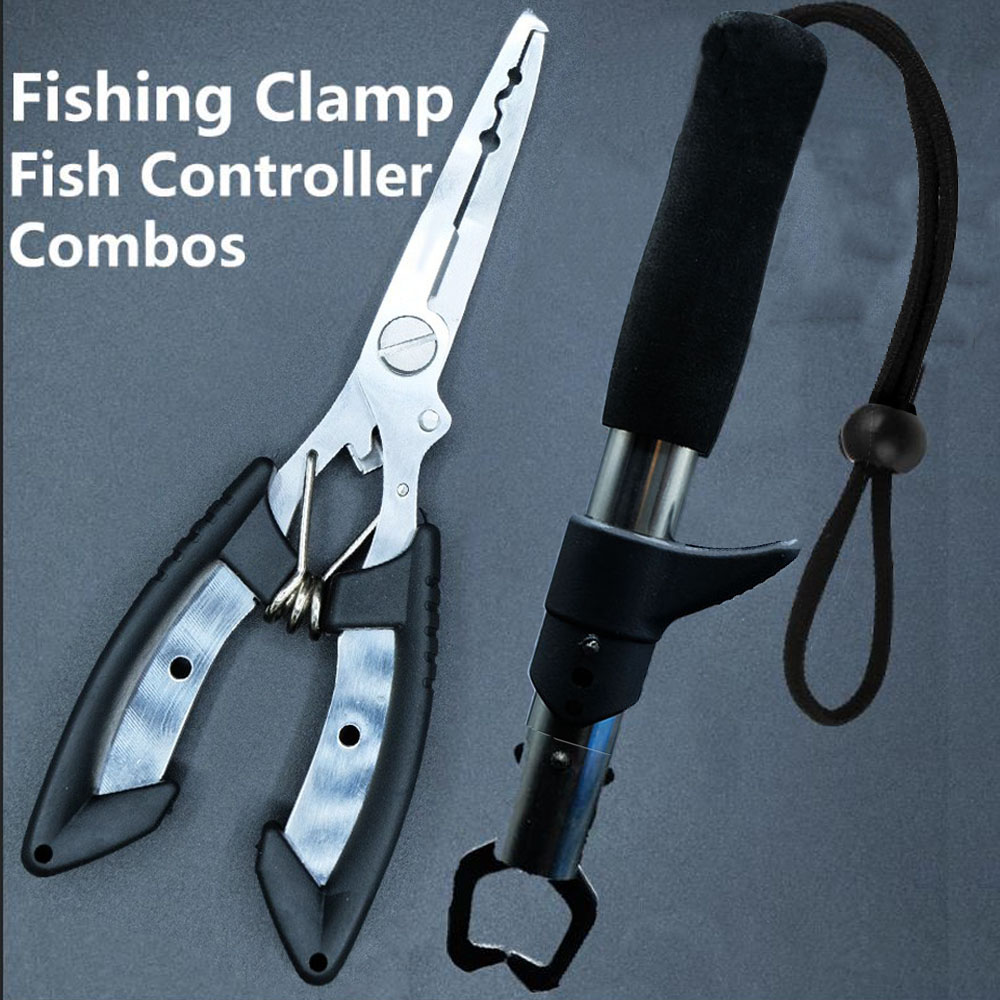 🔥อุปกรณ์ตกปลา🔥กริปเปอร์ควบคุมปลา ที่จับปากปลา ายง่ายต่อการพกพา ปากจับสแตนเลสFish  Gripper Fishing Tool คีมสำหรับตกปลา ครีมจับปากปลา กิ๊บตกปลา