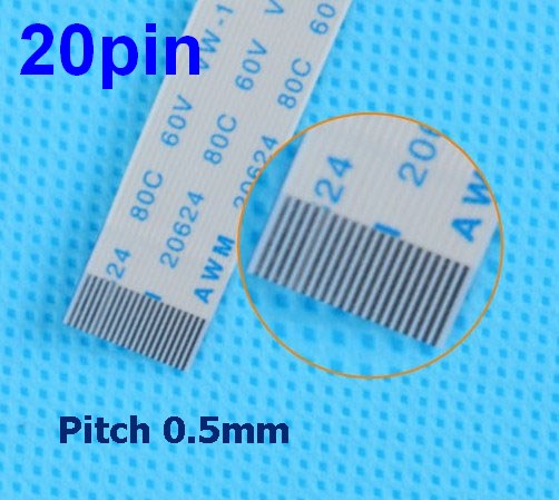 สายแพร Pitch 0.5mm ยาว 30cm Flexible Flat Cable สายแพ FFC 4pin, 6pin, 8pin,10pin,12pin,14pin, 16pin, 18pin, 20pin, 24pin, 26pin, 30pin, 32pin, 34pin, 40pin AWM