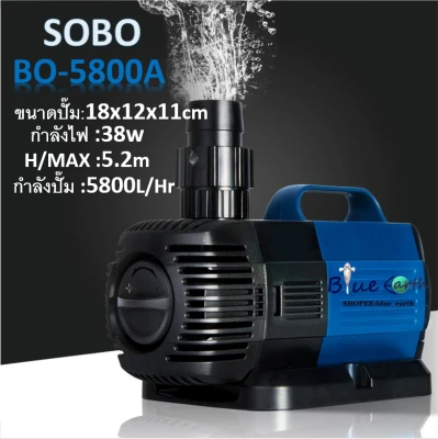 ปั๊มน้ำประหยัดไฟ SOBO BO 1800A-9000A แกนใบพัดเซรามิค (2)