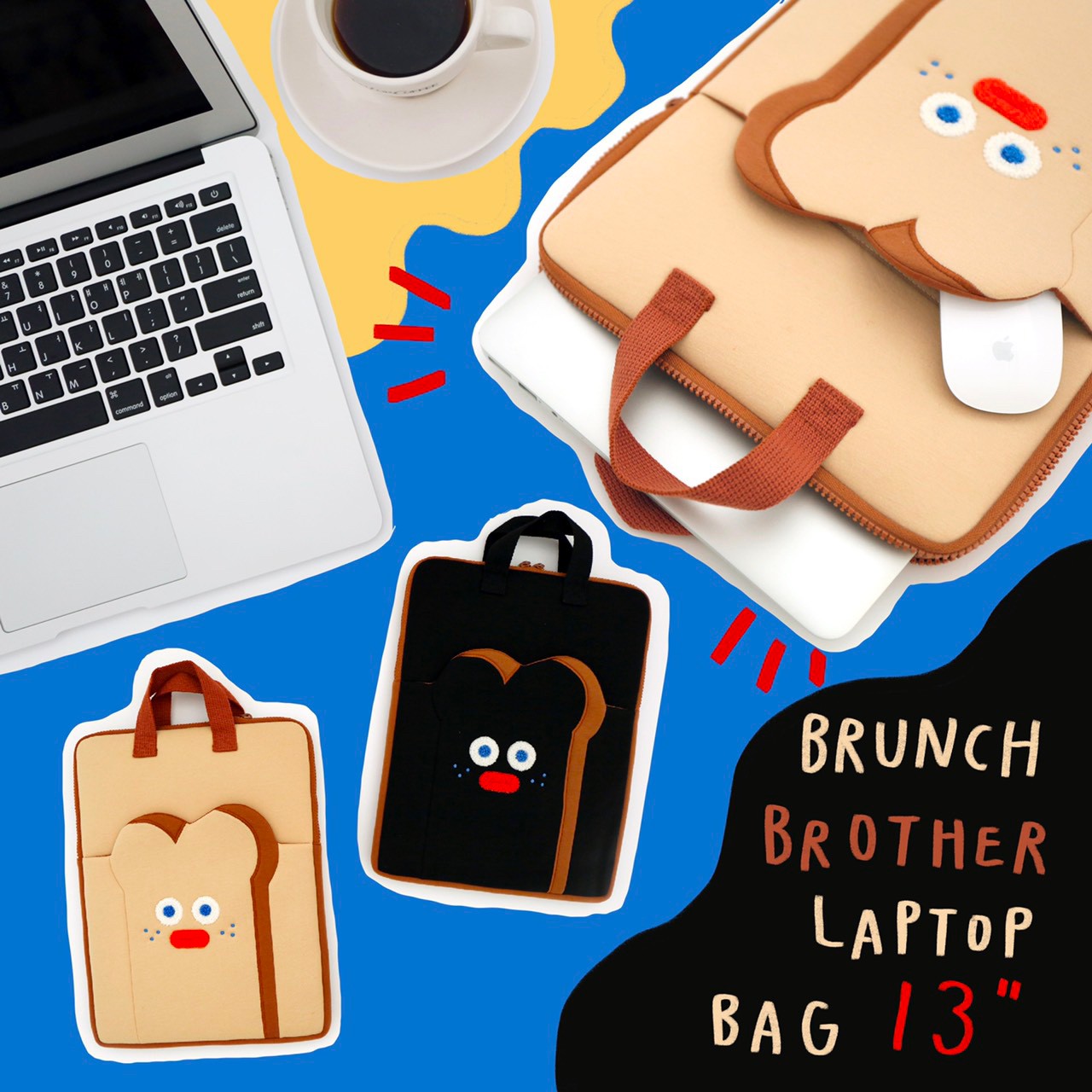 Brunch Brother Laptop Bag 13 Inch กระเป๋าใส่โน้ตบุ๊ค 13 นิ้ว ราคา 1,290 บาท*ส่งฟรี