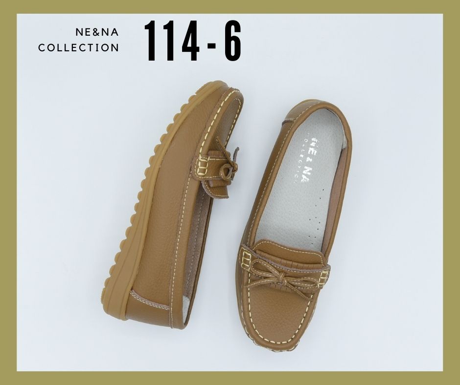 รองเท้าเเฟชั่นผู้หญิงเเบบโลฟเฟอร์ส้นเตี้ย No. 114-6 NE&NA Collection Shoes