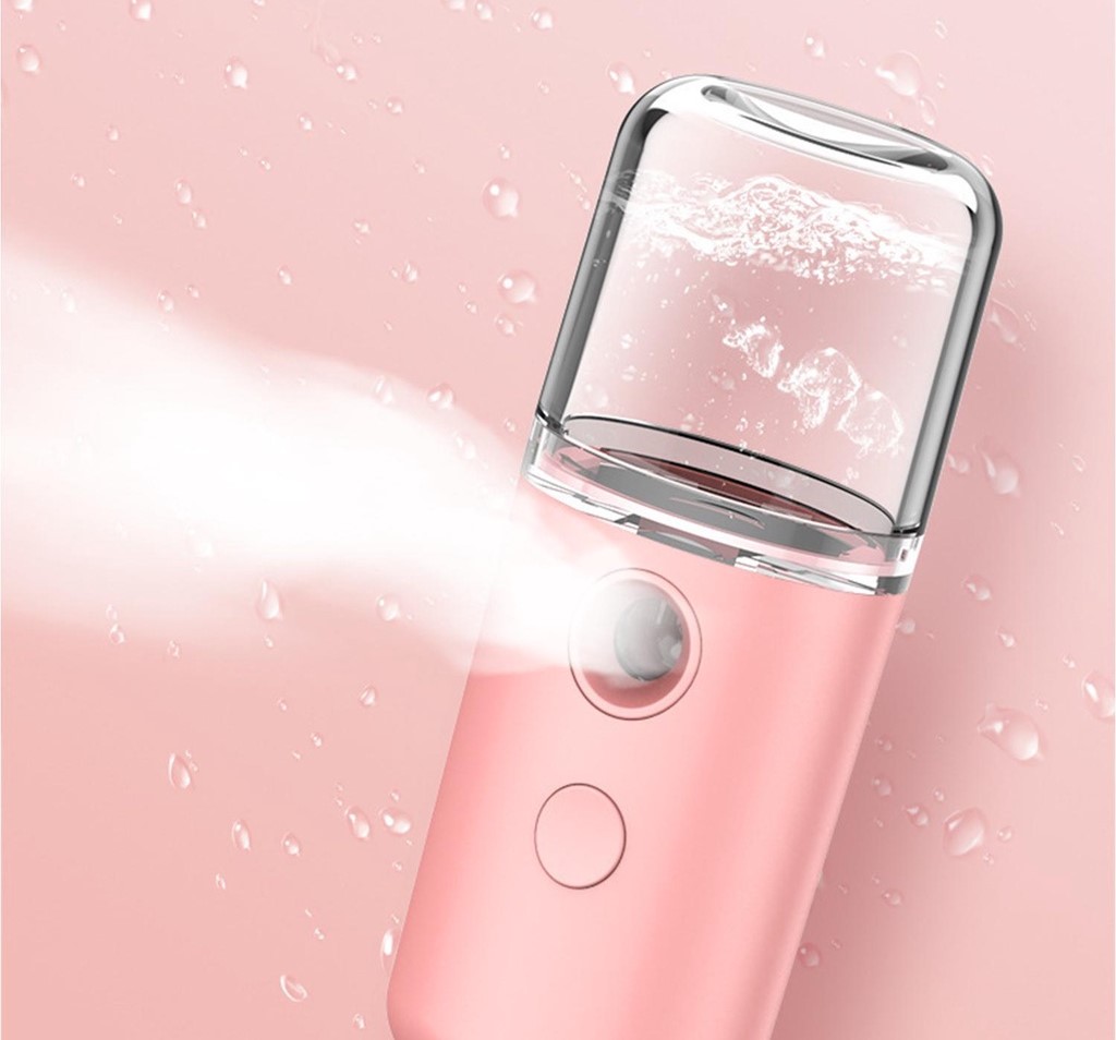 เครื่องพ่นแอลกอฮอล์ เครื่องพ่นสเปรย์น้ำแร่ ชาร์จ USB เครื่องพ่นน้ำแร่นาโน แบบพกพา ช่วยฟื้นฟูผิวหน้า Mini USB Steamer Nano mist moisture sprayer Face Humidifier Skin Care Spa
