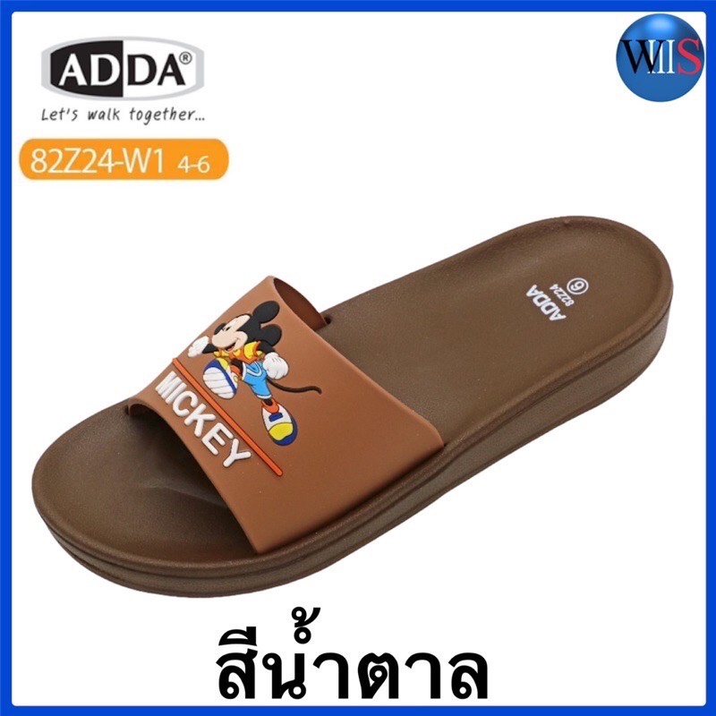 ADDA รองเท้าแตะแบบสวม ลายลิขสิทธิ์ MICKEY MOUSE รุ่น 82Z24-W1