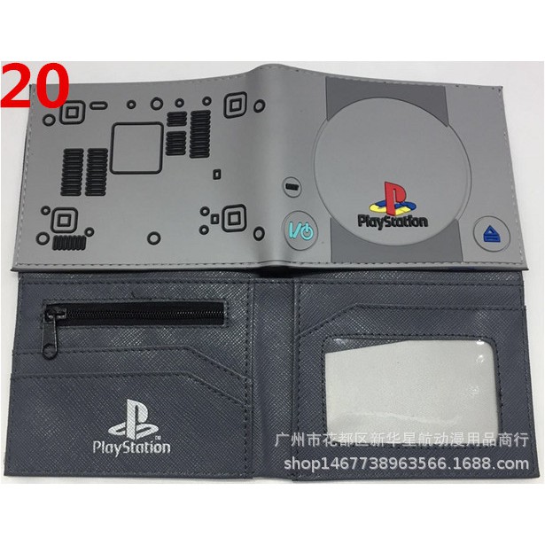 YICO PlayStation 4 Gamepad Control Button กระเป๋าสตางค์หนัง PU ลายการ์ตูน