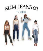 Merge official - Slim Jeans02 7 colors *สีBlue จัดส่งภายใน 5-7 วันนะคะ (ไซส์ที่หมด สามารถกด Pre Order ได้นะคะ จัดส่งภายใน 15-20 วันค่ะ)