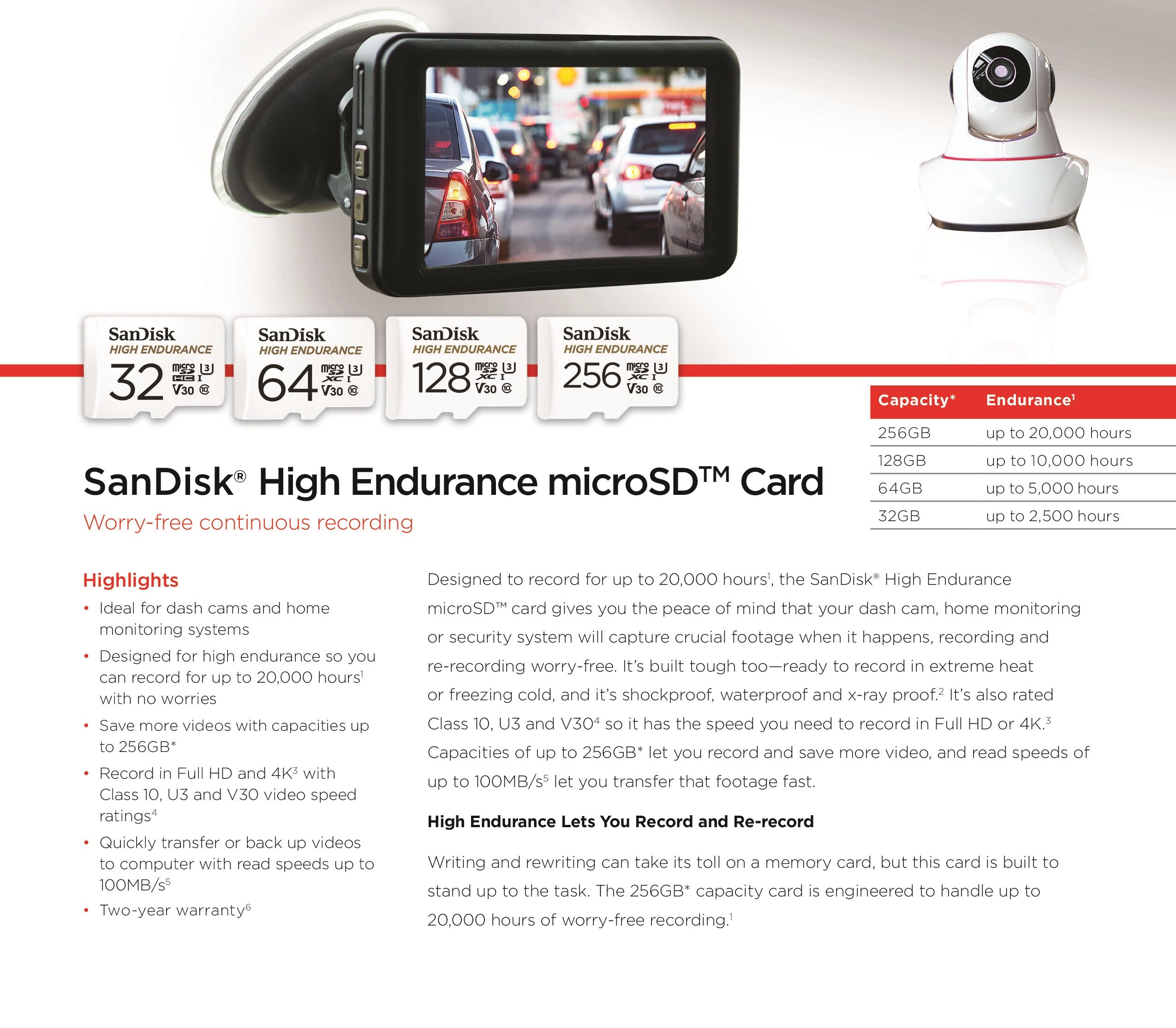 มุมมองเพิ่มเติมเกี่ยวกับ Sandisk High Ende microSDXC 128GB 10,000 hours (SDSQQNR_128G_GN6IA) ( เมมการ์ด เมมกล้อง )