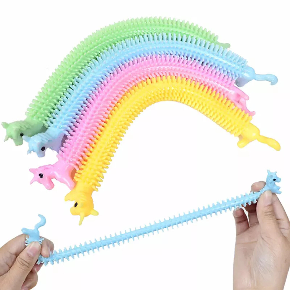 TURHA ความคิดสร้างสรรค์เด็ก Decompression ของเล่นสุ่มสีหนอนก๋วยเตี๋ยวของเล่นป้องกันความเครียดยืด String TPR เชือก