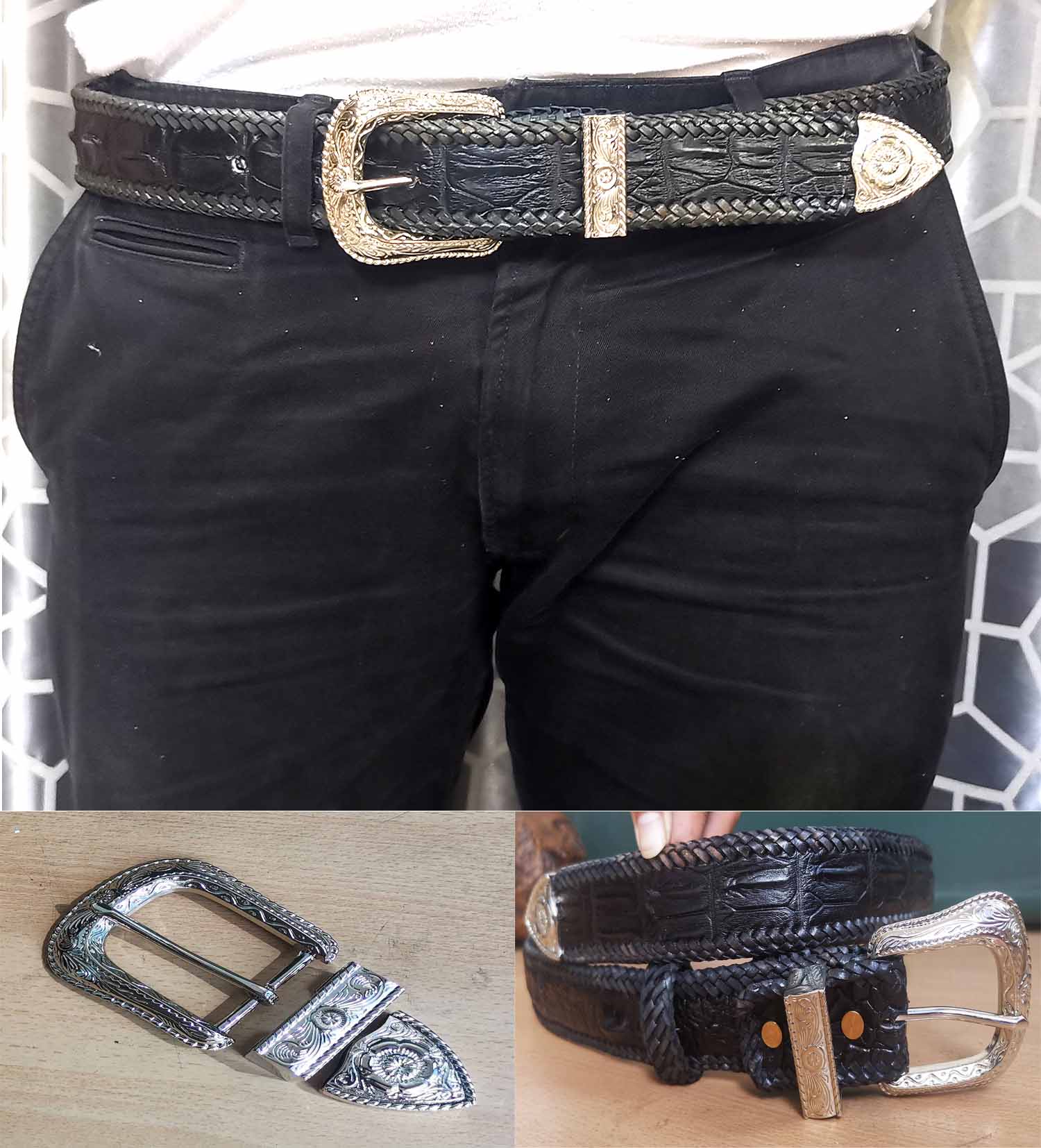 หนังสวยๆ ของแท้ๆ เชิญชมเลือกซื้อได้ที่ราน BestCare เข็มขัดหนังจระเข้ แบบหัวชุด ราคา 1,800 บาท*ส่งฟรี