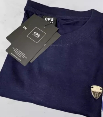 **ลดพิเศษ**เสื้อยืดแฟชั่นงานป้าย CPS (ปิ๊กเหล็กสีเงิน) คอกลม แขนสั้น เนื้อผ้า COTTON ไม่หนาไม่บางเกินไป