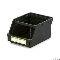Penco Pile Up Caddy Black / กล่องจัดระเบียบสิ่งของแบบมีหูหิ้ว วางซ้อนกันได้ สีดำ แบรนด์ Penco จากประเทศญี่ปุ่น (HEB038-BK)