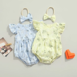 สินค้า Baby Romper Long Sleevess Newborn Toddler Baby Girls Kids Bodysuit Jit Sets