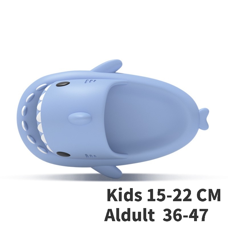 Shark Slippers Man/Women Summer Beach Slides Non-slip Shark Clapper Shoes Cute Cartoon Parent Sharkie Kids Slipper Flip Flops ราคา  624 บาท*ส่งฟรี