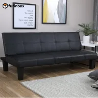 Furinbox โซฟาปรับนอน PVC รุ่น DAY DREAM - (สีดำ)