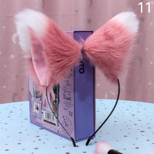 ภาพหน้าปกสินค้าBdti1PC Plush Faux Fox ที่คลุมศีรษะแบบขนแมวเครื่องแต่งกายคอสเพลย์หูกระต่ายสวม Hairband น่ารักอุปกรณ์ Headband ที่เกี่ยวข้อง