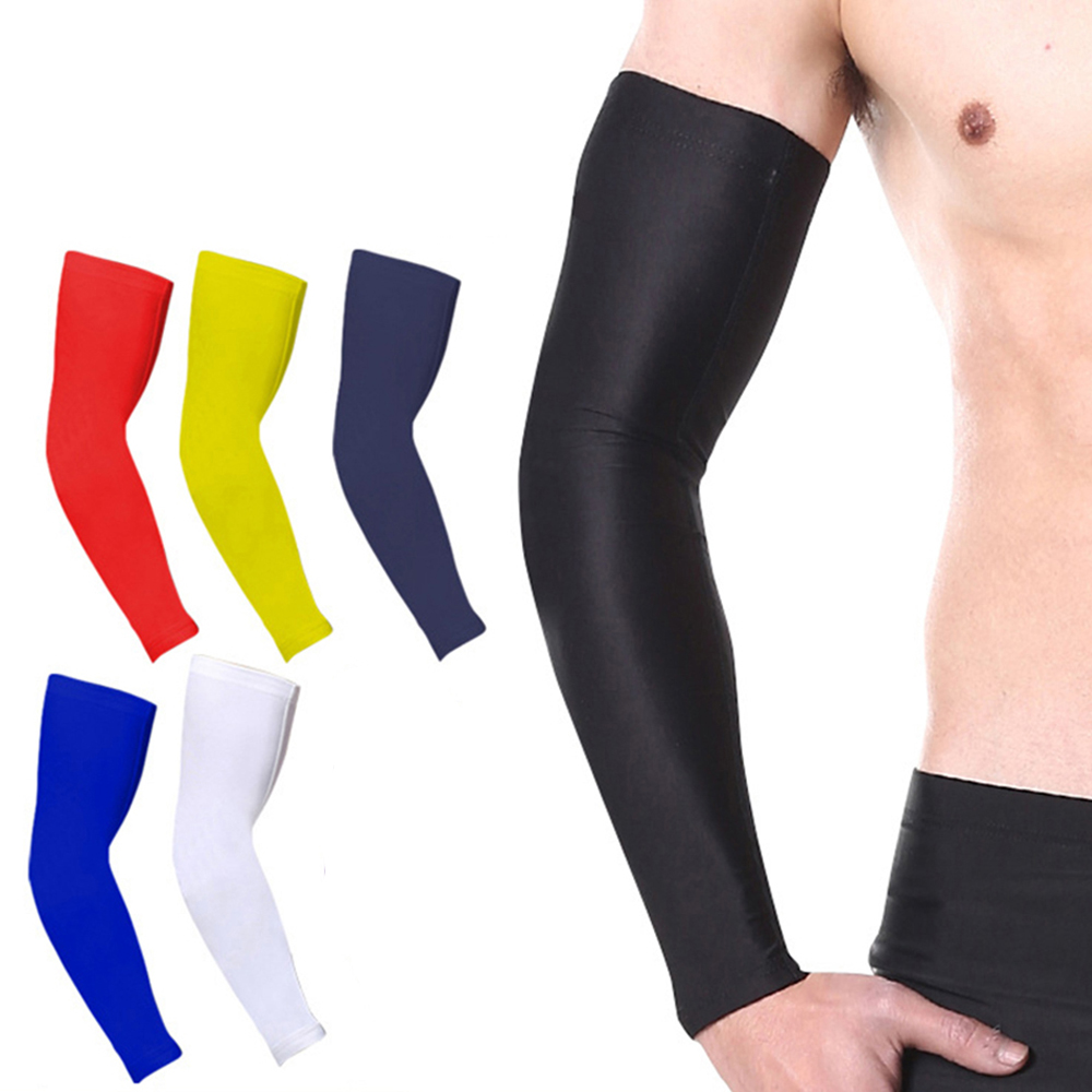 KARWRHUANSRNG Safety Fabric Elastic Sports Sun Protection Sleeve Arm Warmers Protectors Cycling Running Basketball Arm Sleeves