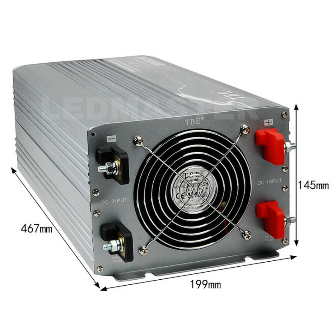 [พร้อมส่ง] อินเวอร์เตอร์ ยี่ห้อ TBE 8000W 12V Inverter Pure Sine Wave คลื่นเพียวซายน์เวฟ กระเเสไฟบริสุทธิ์ (กระเเสไฟนิ่ง) เครื่องแปลงไฟรถเป็นไฟบ้าน