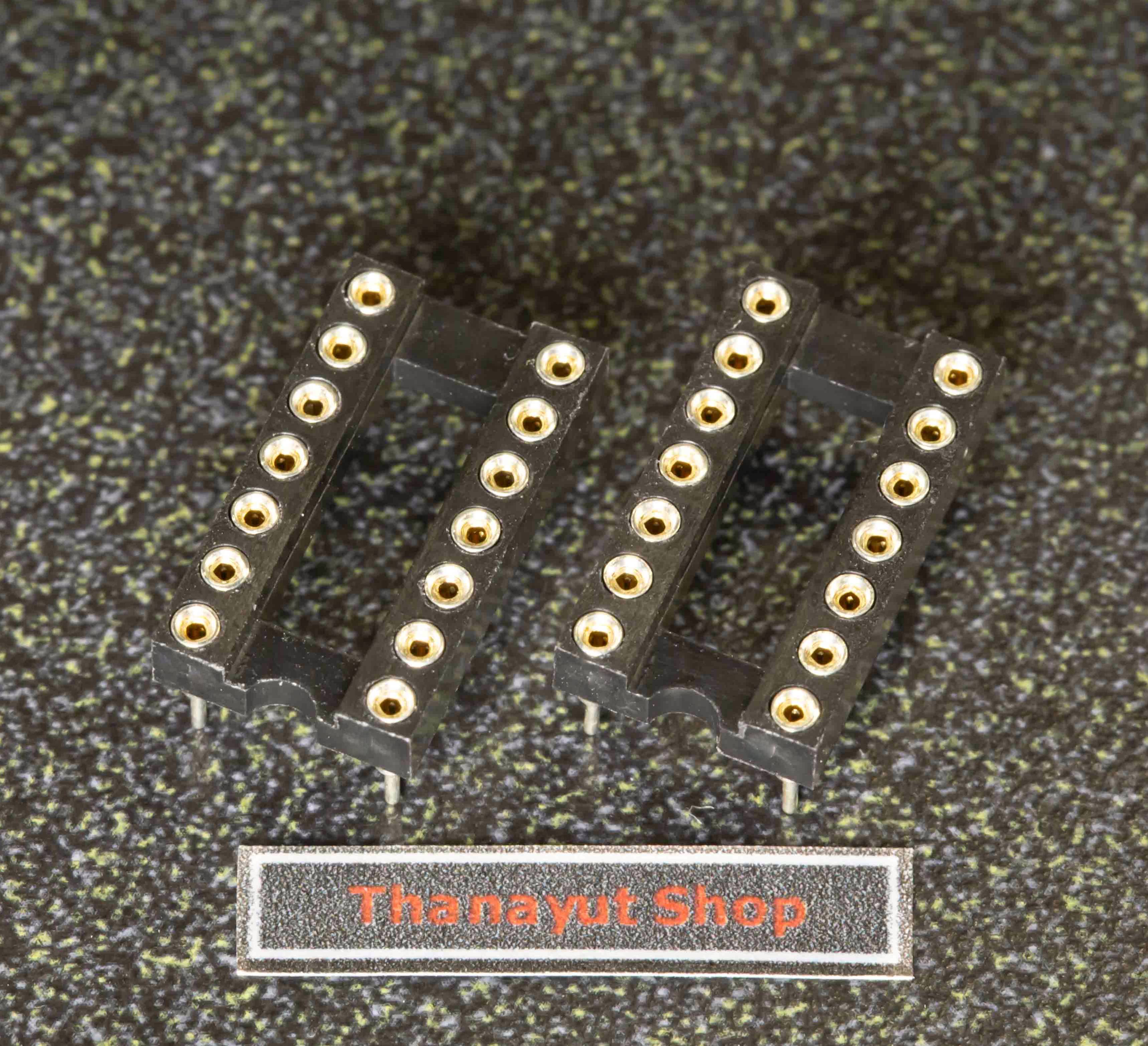 4Pcs Socket 14 Pin ขากลม DIP-14L IC Sockets