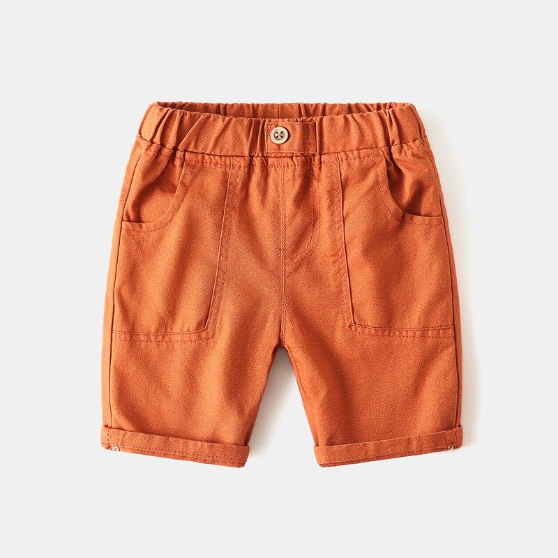 กางเกงขาสั้นของเด็กๆเด็กผู้ชายแบบบาง ใหม่สไตล์เกาหลีฤดูร้อน ผ้าฝ้ายและผ้าลินินกางเกง 5 ส่วนเด็กผู้ชายตารางกางเกงขาสั้น