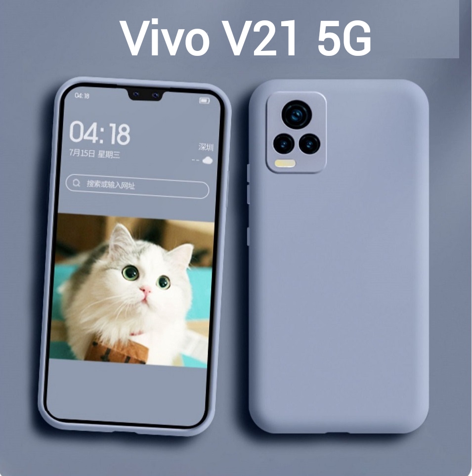 V21(พร้อมส่งในไทย)เคสTPU​นิ่ม​สีพาสเทลคลุมกล้องVivo V21 5G